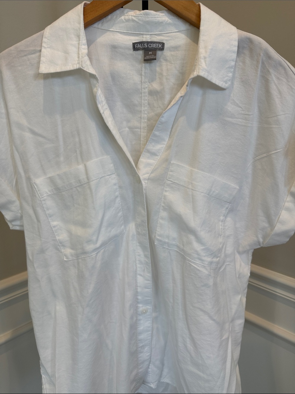 Falls Creek White Short Sleeve Button-Down Shirt